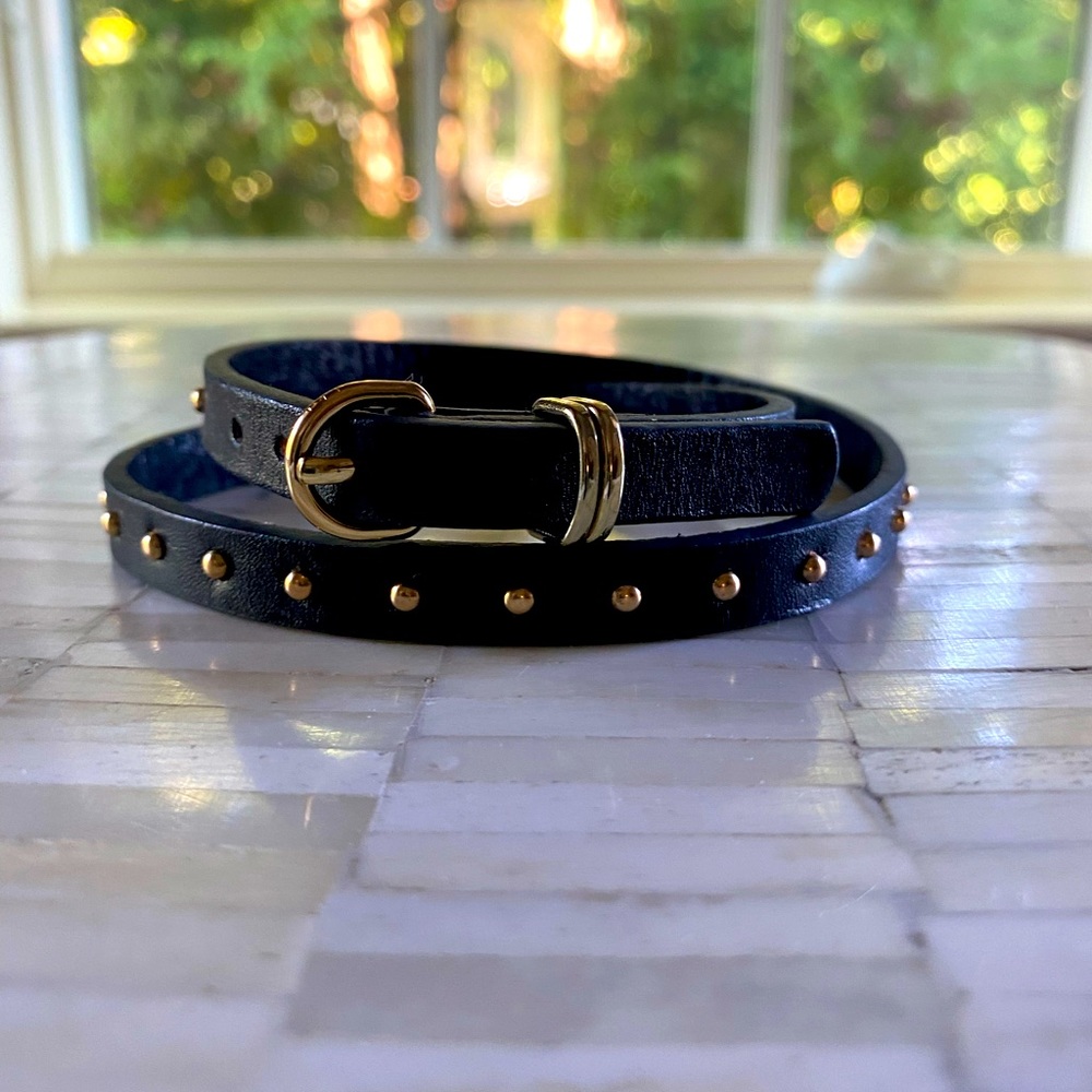 Navy double wrap bracelet Used